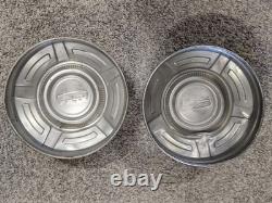 67 77 Ford Truck F250 Dogdish Hubcaps Stainless 12 Inch Pair