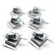 6pcs Stainless Steel Folding T Handle Lock For Truck Tool Box Trailer Camper Van