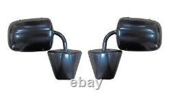 73-91 Chevy Truck Pickup C10 C20 C30 K10 K20 K30 Black Steel Door Mirrors Pair