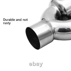 73mm Inlet Dual Exhaust Tip Universal Car Truck Stainless Steel Exhaust Tailpipe