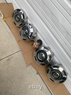 78-91 Ford Truck Dog Dish HUB CAPS 12 Set of 4 withDeep Rears 3/4 ton F250 16