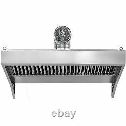 7'X30 Commercial Kitchen Food Truck Concession Trailer Hood 430 Stainless Steel