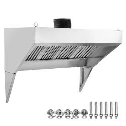 8' FT Commercial Exhaust Hood Food Truck Concession Trailer Hood Stainless Steel