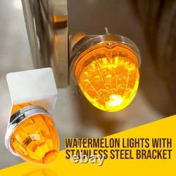 8 For Truck Universal Watermelon Light Under Glow Frame Bracket Stainless Steel