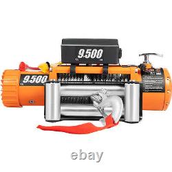 9500lbs Electric Winch 12V 85FT Steel Rope 4WD Waterproof Truck Towing Off Road