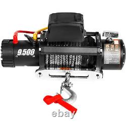 9500lbs Electric Winch 12V 85ft Synthetic Rope 4WD ATV UTV Winch Towing Truck