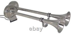 Afi/Marinco 10029XLP Horn Dual Trumpet Stainless Steel 12V Electric Boat Truck
