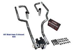 All-Stainless Dual Exhaust Ford F150 15-18 Flowmaster super 10 Side R Tip