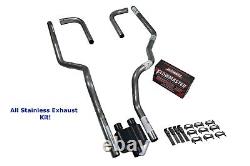 All-Stainless Dual Exhaust Kit Ford F150 15-18 Flowmaster super 10 Side Exit