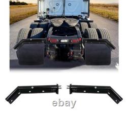 Angled Spring Loaded Mud Flap Hanger Kit Universal Semi-Truck (Stainless Steel)