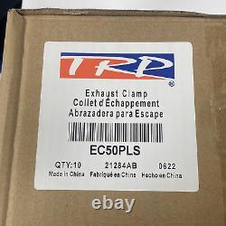 BRAND NEW 10-PACK of STAINLESS STEEL PREFORMED 5 TRUCK EXHAUST CLAMPS EC50PLS