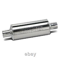 Banks Stainless Steel 4 Inlet & Outlet Exhaust Muffler Univ Chevy Ford Truck