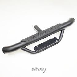 Black Heavy Duty Steel Tow Hitch Step Bar 2 Receiver Trailer with Drop Step 36L