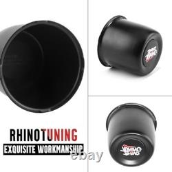 Black Stainless Steel Push Through Wheel Center Caps for Trailer Truck RV SUV