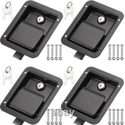 Black Truck Tool Box Lock Replacement kit, Stainless Steel Paddle Latch for T