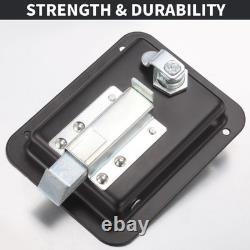 Black Truck Tool Box Lock Replacement kit, Stainless Steel Paddle Latch for T