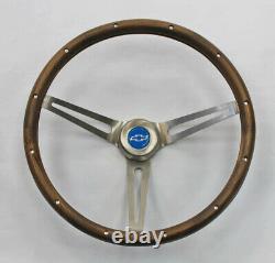 Blazer C10 C20 C30 Truck Grant Wood Steering Wheel 15 Blue Bowtie Center Cap