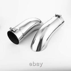 Bolt On Truck Exhaust Tips Turn Down 5 Inlet 5 Out Single Wall Stainless Steel