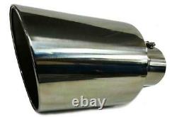 Bolt on Diesel Truck Exhaust Tip 4 Inlet 8 Outlet 18 Long Polish