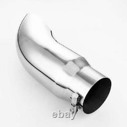 Bolt-on Turn Down Truck Stainless Steel Exhaust Tip 4 Inlet 5 Outlet 16 Long