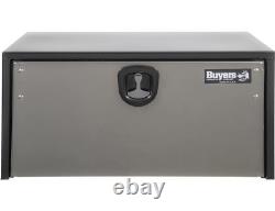 Buyers Product 14x16x30 Black Steel Truck Box with Stainless Steel Door