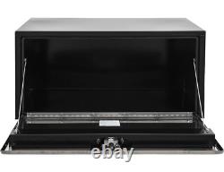 Buyers Product 14x16x30 Black Steel Truck Box with Stainless Steel Door