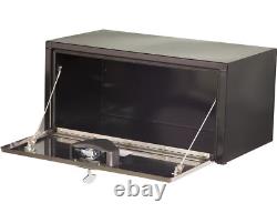 Buyers Product 14x16x30 Black Steel Truck Box with Stainless Steel Door