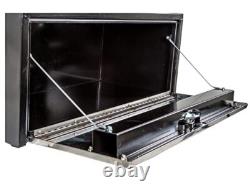 Buyers Product 14x16x36 Black Steel Truck Box with Stainless Steel Door