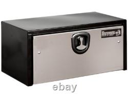 Buyers Product 14x16x36 Black Steel Truck Box with Stainless Steel Door