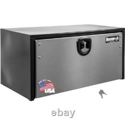 Buyers Product 18x18x24 Black Steel Truck Box with Stainless Steel Door