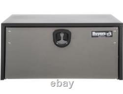 Buyers Product 18x18x30 Black Steel Truck Box with Stainless Steel Door