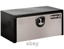 Buyers Product 18x18x30 Black Steel Truck Box with Stainless Steel Door
