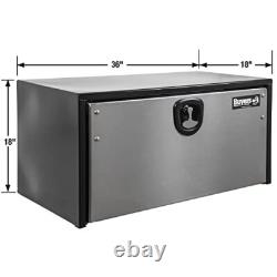 Buyers Product 18x18x36 Black Steel Truck Box with Stainless Steel Door
