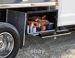 Buyers Product 18x18x36 Black Steel Truck Box with Stainless Steel Door