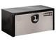 Buyers Product 24x24x30 Black Steel Truck Box With Stainless Steel Door