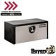 Buyers Products 1702700, 18x18x24 Black Steel Truck Box With Stainless Door