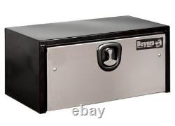 Buyers Products 1702703, 18x18x30 Black Steel Truck Box with Stainless Door