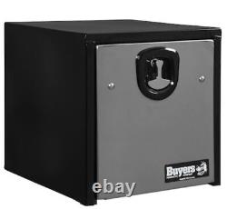 Buyers Products 1702965, 18x18x18 Black Steel Truck Box with Stainless Door