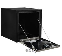 Buyers Products 1702965, 18x18x18 Black Steel Truck Box with Stainless Door