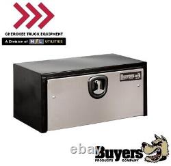 Buyers Products 1703700, 14x16x24 Black Steel Truck Box with Stainless Door