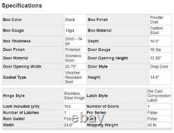 Buyers Products 1703700, 14x16x24 Black Steel Truck Box with Stainless Door