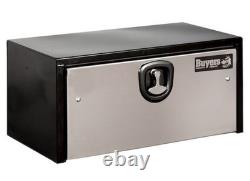 Buyers Products 1703703, 14x16x30 Black Steel Truck Box with Stainless Door