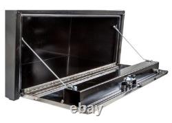 Buyers Products 1703703, 14x16x30 Black Steel Truck Box with Stainless Door