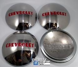 Chevrolet 1/2t Truck Hubcap Set 4 Stainless 1947-1953 (fits Ford Wheel 1940-56)