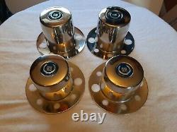 Chevrolet 1 Ton 4 Stainless Steel Truck Dishes GM 4 Chrome Center Caps