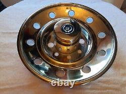 Chevrolet 1 Ton 4 Stainless Steel Truck Dishes GM 4 Chrome Center Caps