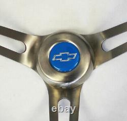 Chevrolet Truck C10 C20 C30 Blazer Grant Black Steering Wheel 15 Blue Bowtie