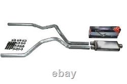 Chevy GMC 1500 Truck 99-06 2.5 Dual Truck Exhaust Kit Flow II Stainless Muffler