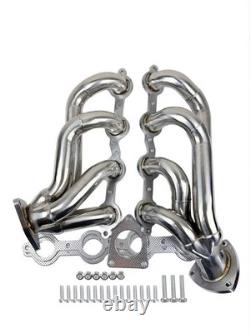 Chevy GMC 2002-2013 Truck SUV 4.8L 5.3L 6.0L 6.2L Stainless Steel Shorty Header
