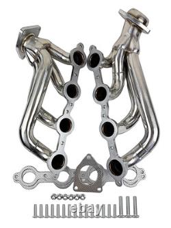Chevy GMC 2002-2013 Truck SUV 4.8L 5.3L 6.0L 6.2L Stainless Steel Shorty Header